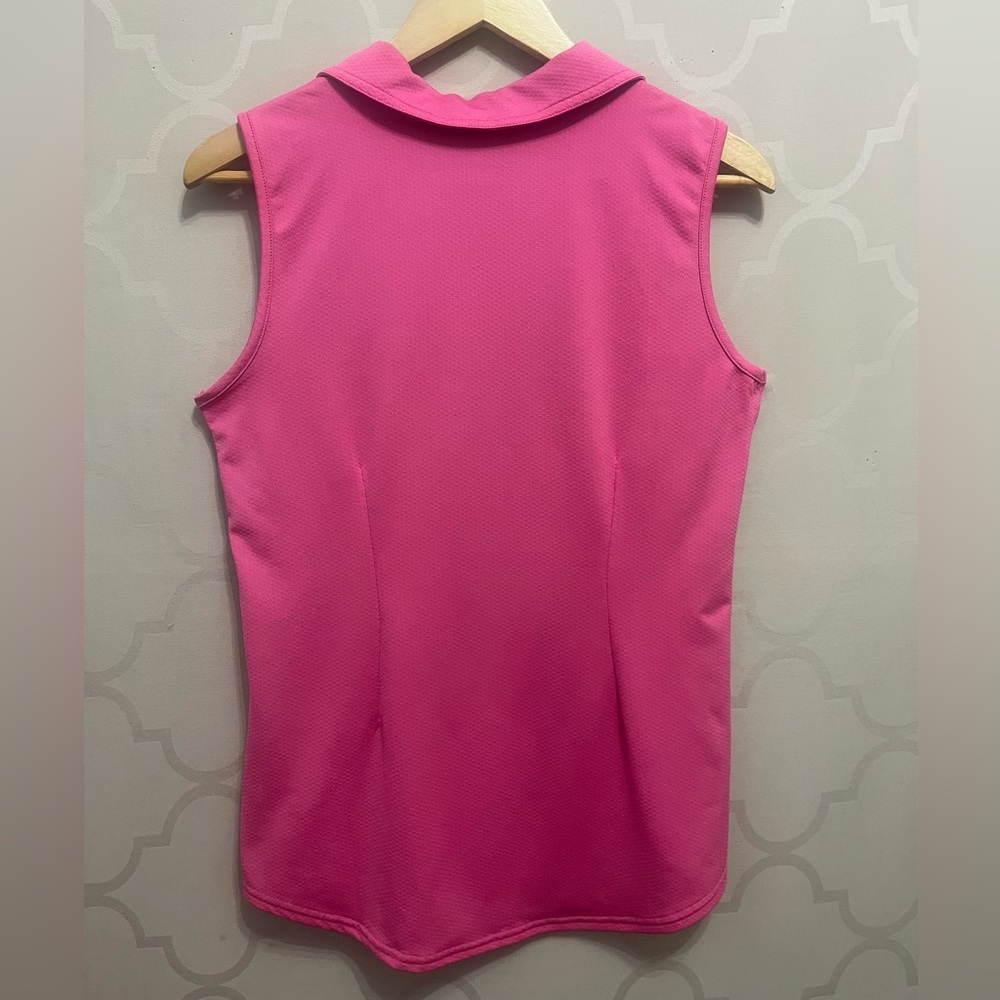 Jofit Pink Sleeveless Polo Golf Shirt Size M - Picture 3 of 3